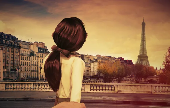 Girl, hair, the game, Paris, back, ponytail, BioShock Infinite, Elizabeth