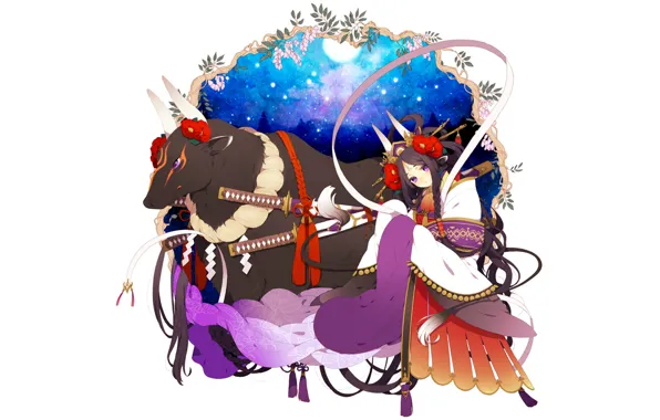 Fantasy, girl, beast