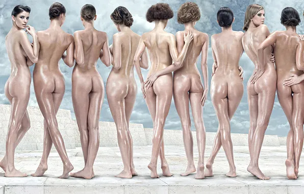 Girls, ass, priests, model, figure, slim, naked, a lot of girls