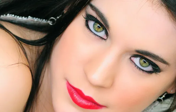 Look, portrait, makeup, lips, photographer, green-eyed, Giovanni Zacche