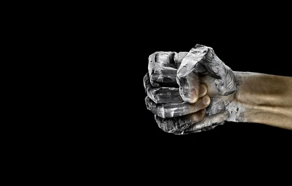 Background, stone, fist