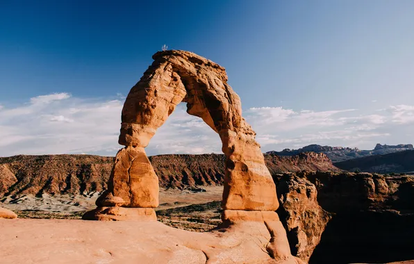 The sky, Nature, Clouds, Rocks, Rock, Stones, Canyon, Utah