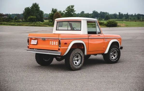 Picture orange, Ford, ass, Bronco, Half Cab