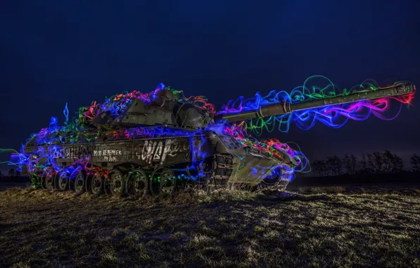 Color, line, night, tank