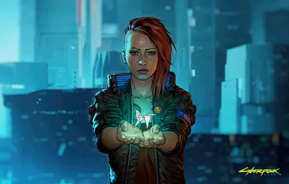 Girl, origami, Cyberpunk 2077, Cyberpunk, Cyberpunk 2077