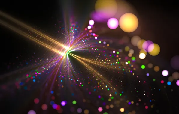 Light, abstraction, glare, bokeh