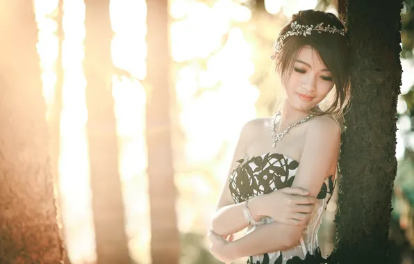 Girl, light, Asian