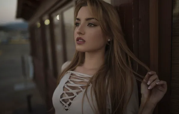 Picture girl, hair, the evening, makeup, dress, hairstyle, beauty, Rus