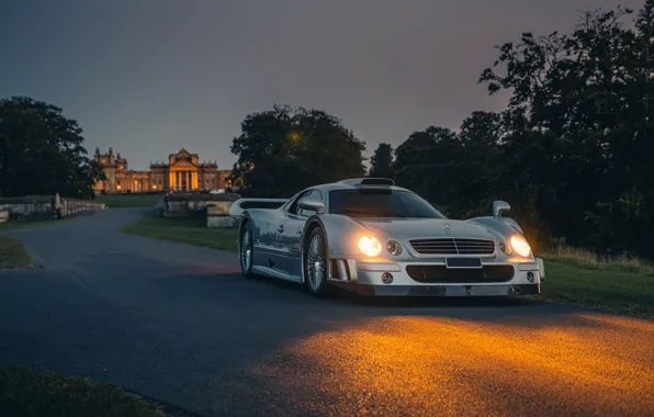 Picture Mercedes-Benz, AMG, CLK, front view, headlights, Mercedes-Benz CLK GTR AMG Coupe