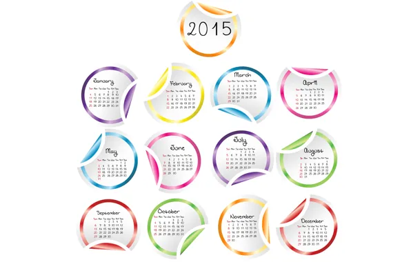 Picture calendar, year, 2015