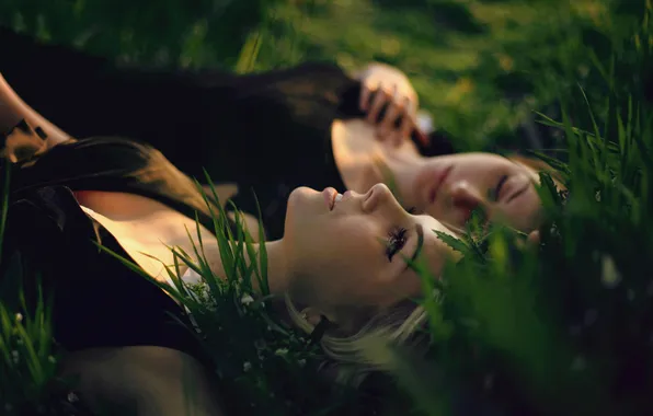 Picture field, summer, grass, girl, stay