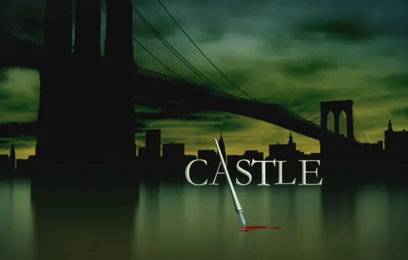 Bridge, overcast, bridge, Castle, Castle