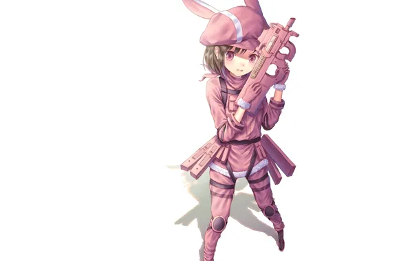 Emotions, weapons, background, girl, white background, Sword Art Online, Sword Art Online