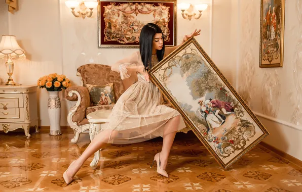 Picture girl, picture, painting, A Diakov George