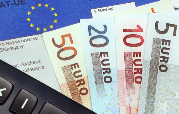 Currency, finance, EURO, calculator