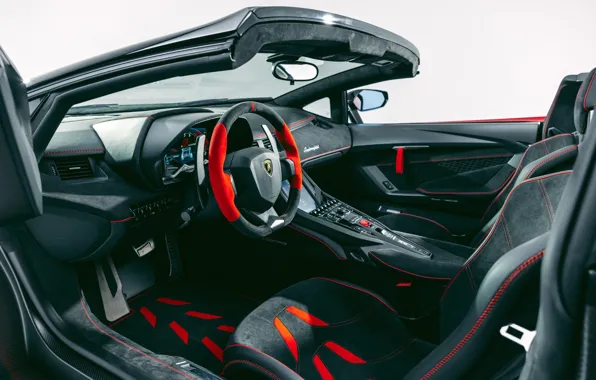 Lamborghini, car interior, Centennial, Lamborghini Centenario Roadster