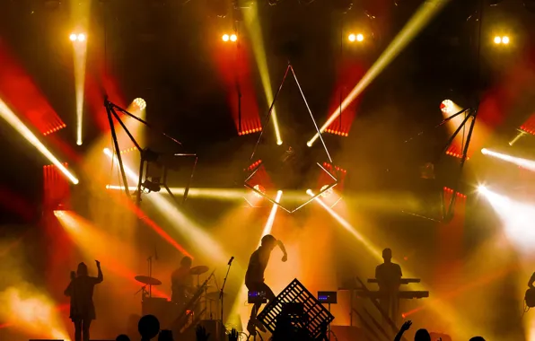 Scene, silhouette, concert, rock