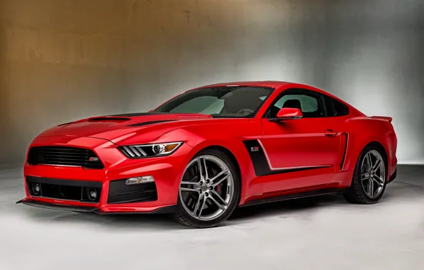 Picture red, Mustang, Ford, Mustang, Red, Ford, Roush, 2015