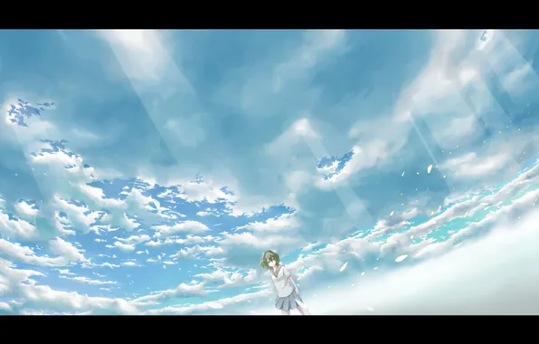 The sky, girl, vocaloid