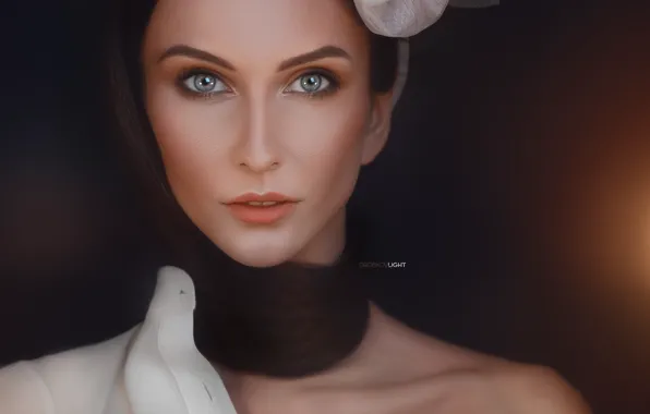 Look, girl, pose, makeup, hairstyle, shoulders, Alexander Drobkov-Light, Irina Buyanova