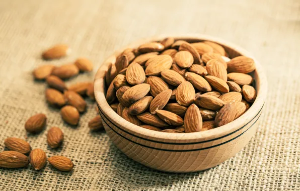 Nuts, Almonds, Tablecloth