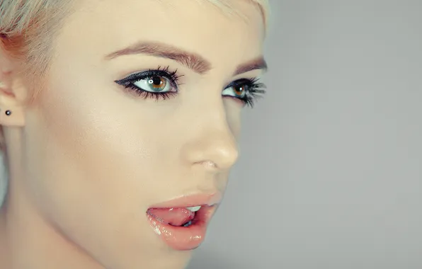 Look, girl, face, tongue, Chloë Helena Francis