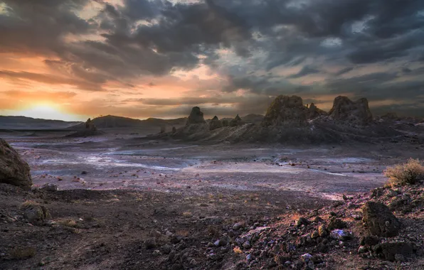 Picture sunset, nature, rocks, desert