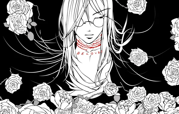Roses, anime, art, guy, Loveless, Unloved, Sobi