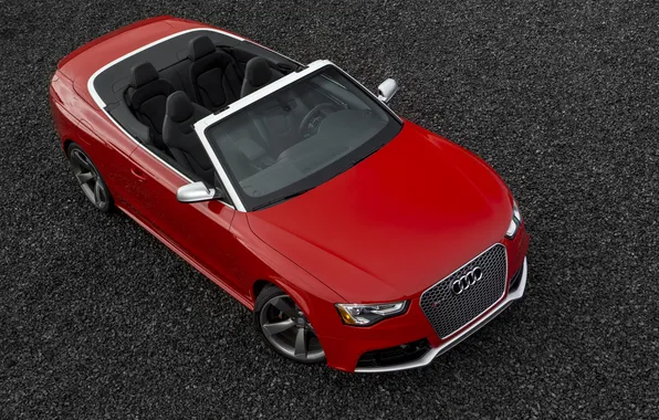 Red, Audi, Audi, red, convertible, RS5, cabriolet