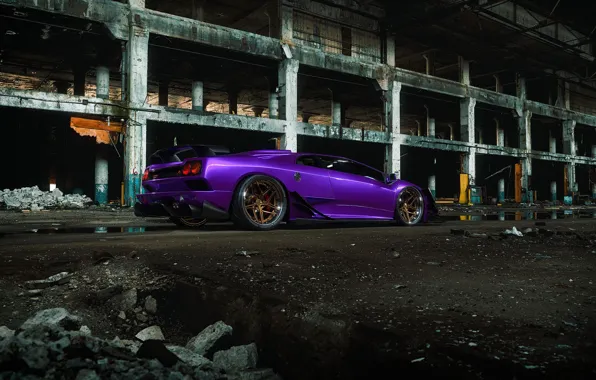 Auto, Lamborghini, Machine, Car, Purple, Car, Render, Diablo