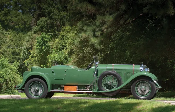 Vintage, Retro, Side view, British Car, 1931 Bentley 4 14
