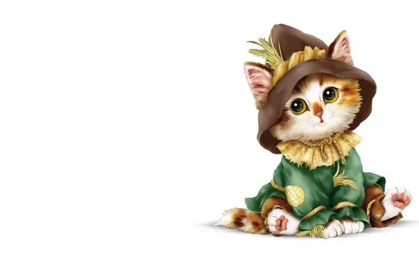 Picture art, costume, kitty, children's, brownie