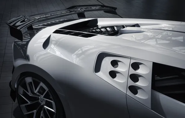 Car, Bugatti, white, design, details, hypercar, One hundred and ten, Bugatti Centodieci