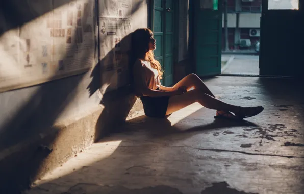 Light, girl, woman, Shadow, asian, cute