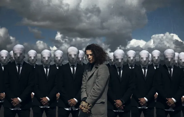 Background, people, mask