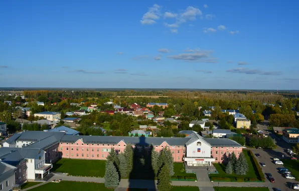 Picture landscape, Suzdal, view from the bell tower