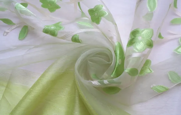Texture, fabric, folds, textiles, organza, the luster of silk, the transparency of the fabric, floral …