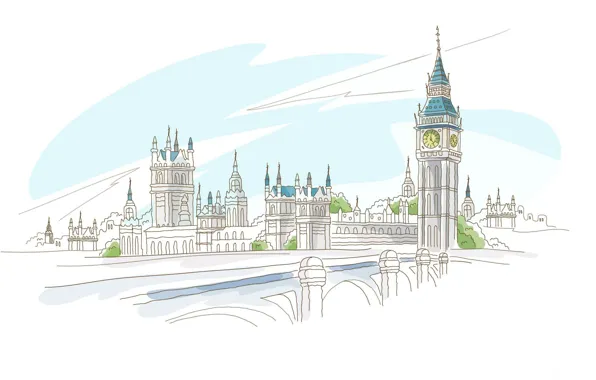The city, Wallpaper, figure, England, London, London