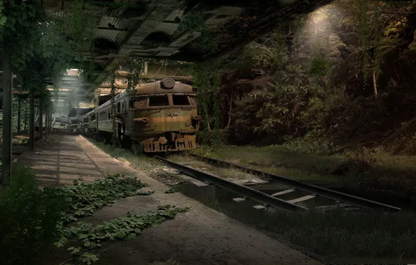 Picture road, metro, Apocalypse, train