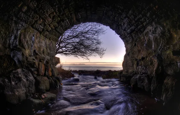 Landscape, bridge, water, scotland
