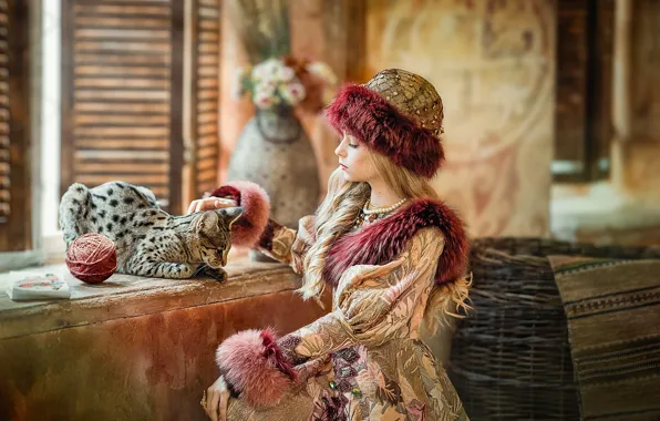 Cat, tangle, style, mood, girl, outfit, Princess
