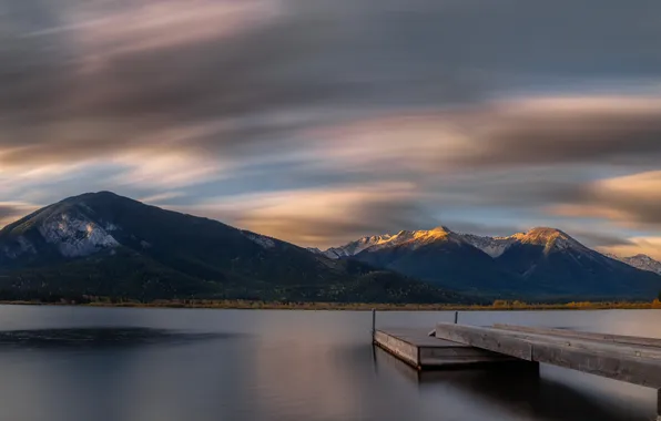 Nature, Mountains, Lake, Canada, Banff, Piers, Parks
