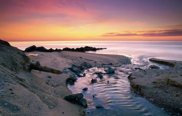 Picture sea, stones, landscapes