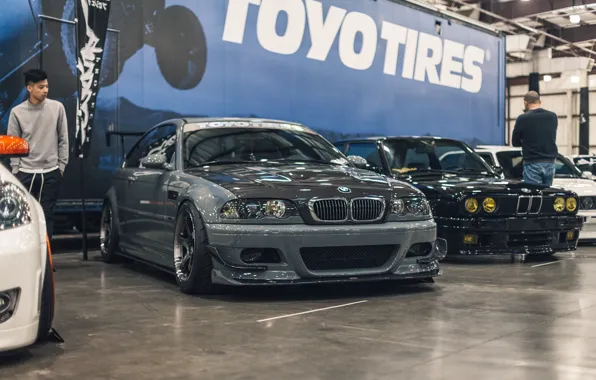 BMW, Front, Black, Grey, E46, E30, BMW M3, Stance
