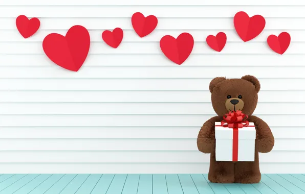 Love, toy, heart, bear, hearts, red, love, bear