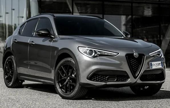 Machine, Alfa Romeo, grey, front, wheel, Alfa Romeo Stelvio, Alfa Romeo Stelvio B-Tech