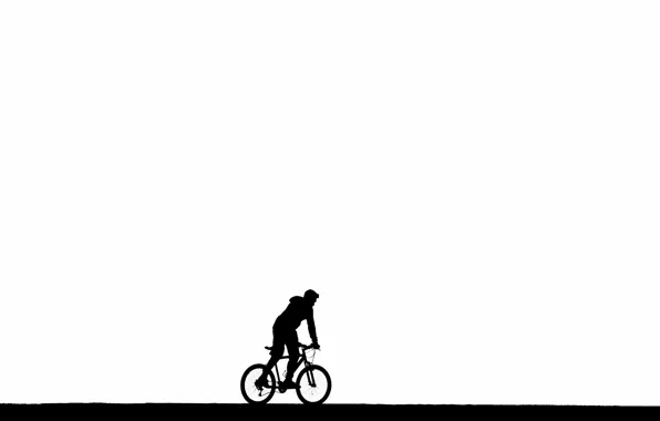 Picture bike, people, minimalism