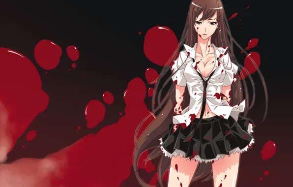 Picture chest, blood, skirt