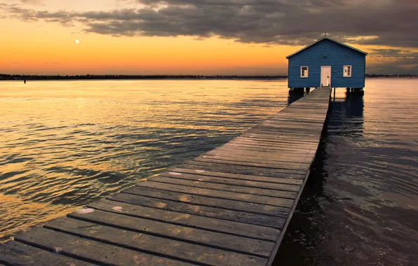 Picture pier, Australia, pierce, boathouse, Perth, Matilda Bay