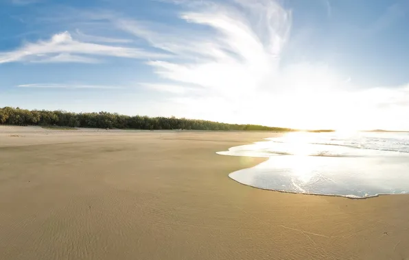 The sky, Sand, Sea, Beach, Wave